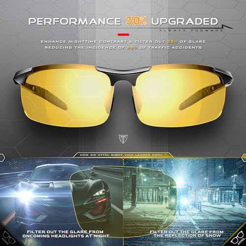 ATTCL Men's Fashion Driving Polarized Sunglasses for Men - Al-Mg metal Ultralight Frame3