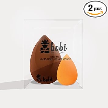 BOBI Beauty Blender Set Super Soft sponge for face makeup | Microfiber Soft Sponge Oval Drop Shape For Liquid Foundation, Creams, Powders, Latex Free Wet, Reusable and Washable (Multicolor, Pack of 2)