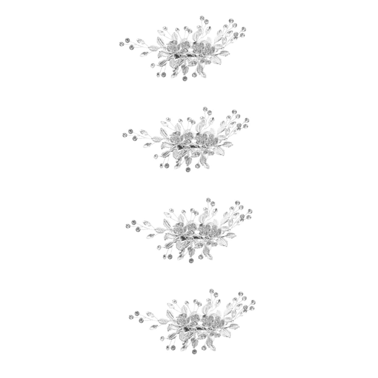 VICASKY 4 Pezzi Fermaglio Sposa con Luminosi Accessorio Matrimonio per Cerimonia e Damigelle Clip per Bride To Be e Addio Nubilato