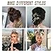 Mychanson Messy Bun Hair Piece Tousled Updo Curly Wavy Hair Bun Extension Faux Hair Buns Hair Pieces with Elastic Band Synthetic Fluffy Large Chignon Scrunchies Hairpieces for Women (10#)