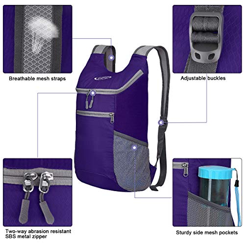 Image of G4Free Lightweight Packable Hiking Backpack for Men Women Small Hiking Daypacks Foldable Shoulder Pack Casual Outdoor Bag 11L
