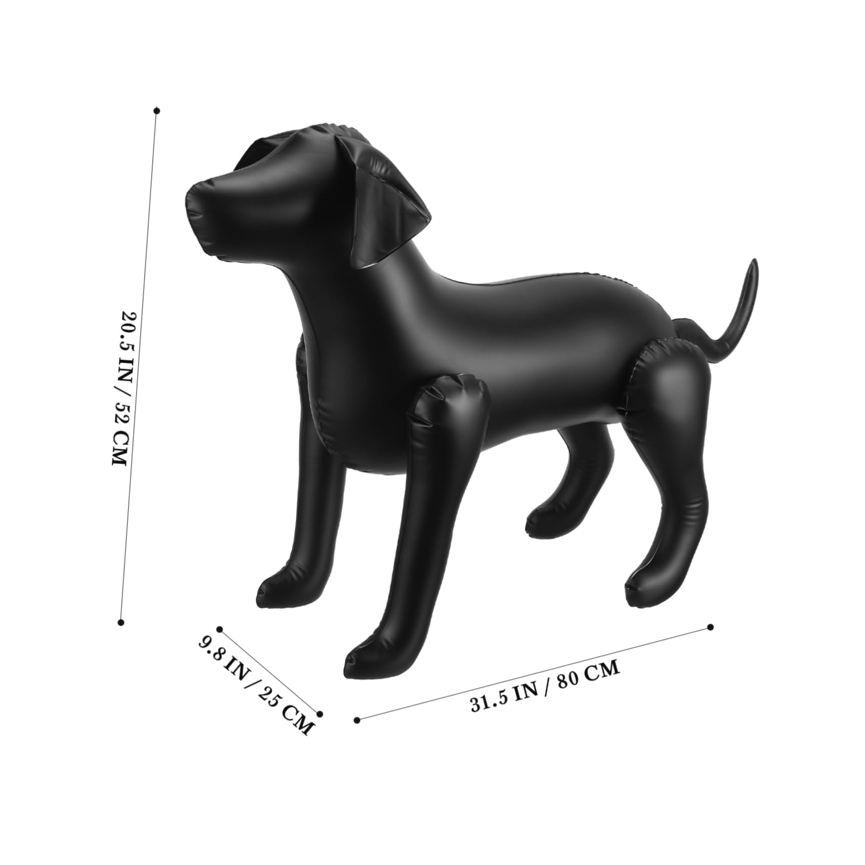 COLLBATH 5 Pz Di Abbigliamento Per Animali Domestici Espositore Per Manichini Di Cani in Piedi Manichino Per Cani Modelli Di Cani Appendiabiti Per Cani Gonfiabile Pvc Black