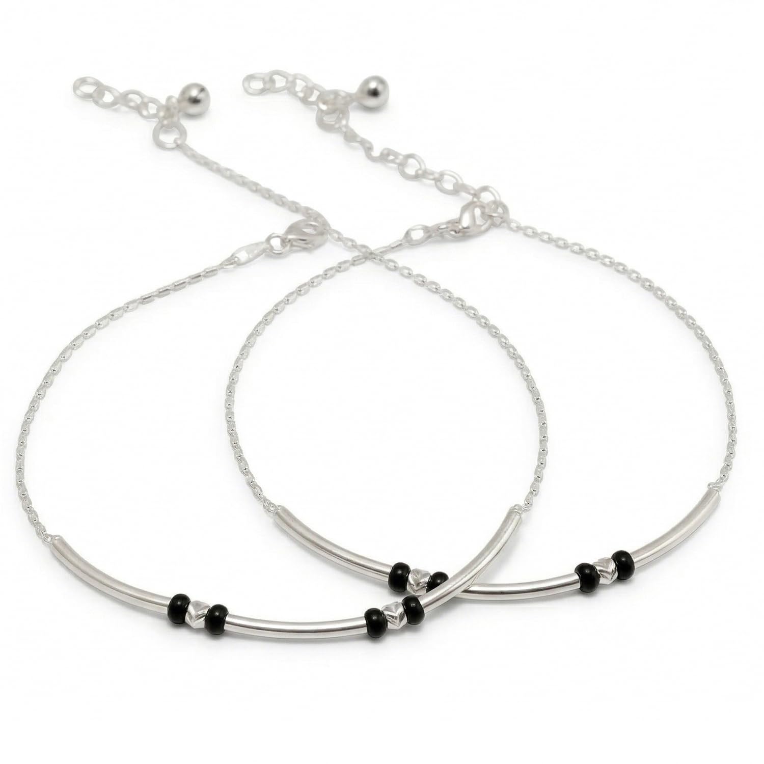 Sterling Silver Anklet for Women & Girls | Pure Silver Anklet for Everyday Wear | Comfortable, Elegant & Gift for Her-image-45