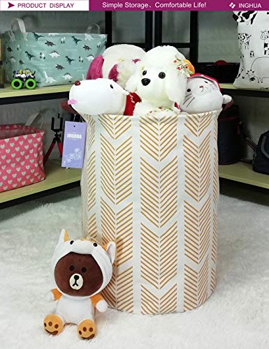 Image of Wheat Laundry Hamper Large Canvas Fabric Storage Basket