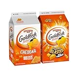 Goldfish Cheddar Cracker and Flavor Blasted Xtra Cheddar Crackers, Snack Crackers, 30 oz Cartons, 2 CT box