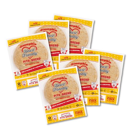 Joseph's Heart-Friendly Pita Bread, 3g Net Carbs Per Serving, 6-Pack
