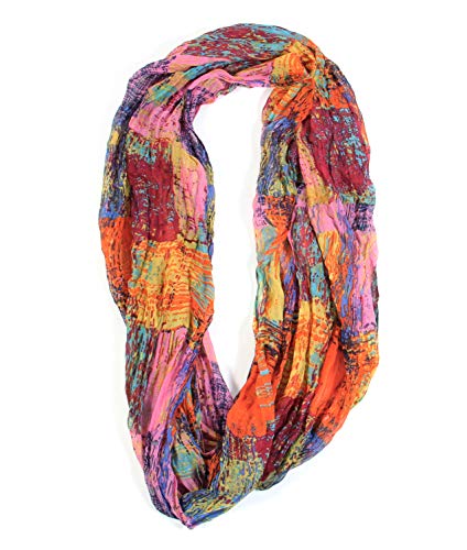 Scarfand's Mixed Colors Oil Paint Tie-dye Spring Fashion Versatile Lightweight Infinity Scarves Head Wrap3