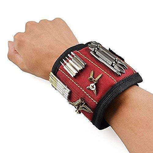 AD international Super Strong Adjustable Breathable Magnetic Wristband for Holding Screws, Nails, Bolts, Drill Bits and Small Tools-image-32
