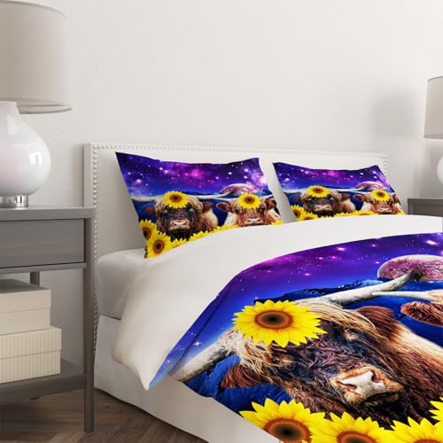 Housse de couette 240 x 260 microfibre anti-plis pour lit double