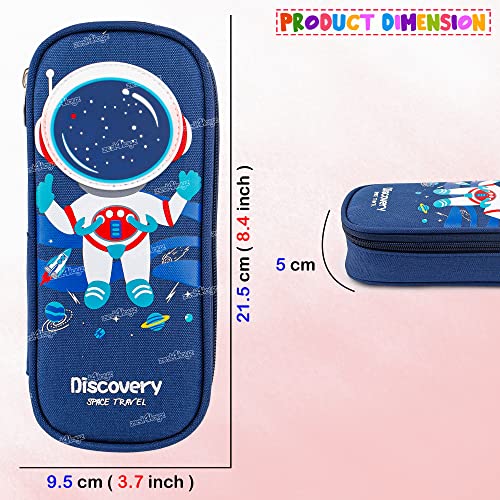 Image of Zest 4 Toyz Pencil Case for Kids | Space Astronaut Pencil Pouch with Large Capacity Water Resistant | Durable Zipper and Large Capacity School Pouch for Girls and Boys