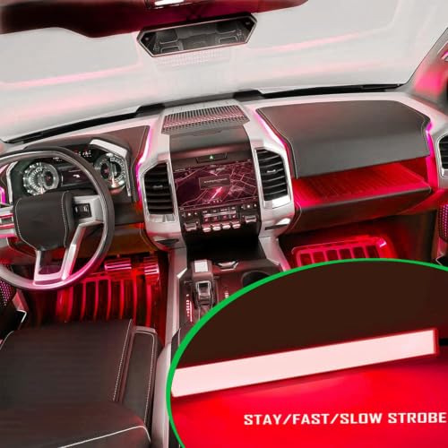 Image of Flexible Led Panel,Electroluminescent Panel Sheet EL Tape Cuttable Soft for Mask Eye Cosplay Party Decor DIY-Continuous /Slow Flash /Fast Strobe 3x24 cm Red
