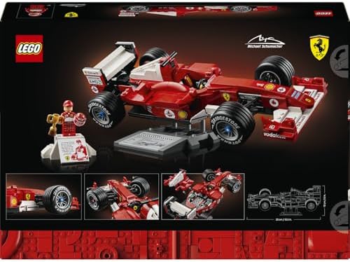 LEGO Icons Ferrari F2004 ve Michael Schumacher 11375 - Yetişkinler için Sergileme Standı ve Michael Schumacher Minifigürü İçeren Yaratıcı Dekoratif Model Yapım Seti, Hediye Fikri (735 Parça) - Görsel 4