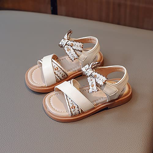 Toddler Kid Girl Casual Hook & Loop Sandal Low Heel Bow Rubber Soft Sole Birthday Party School Beach Flat Shoe2
