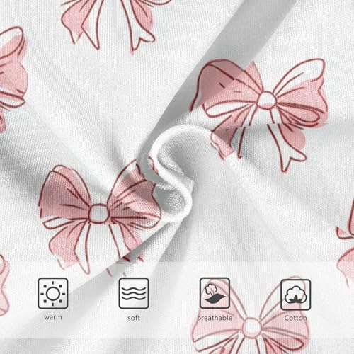 Wusikd Pink Bow Girls' Underwear Cotton Girls Briefs Soft Toddler Underwear 2T3