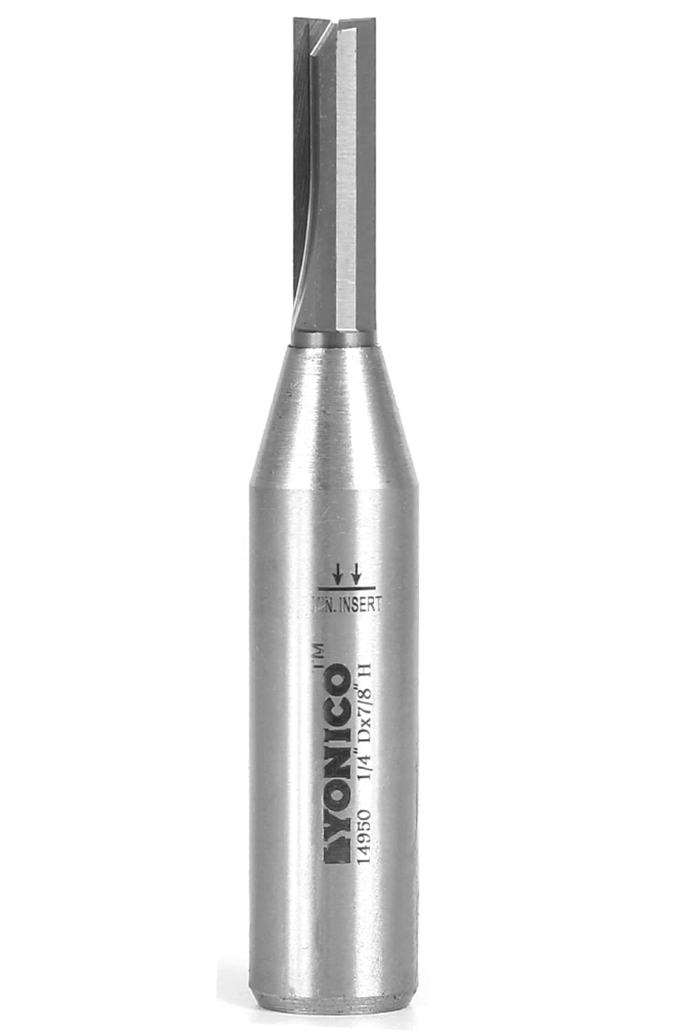 YONICO Straight Router Bits Solid Carbide Insert 1/4-Inch Diameter 1/2-Inch Shank 14950