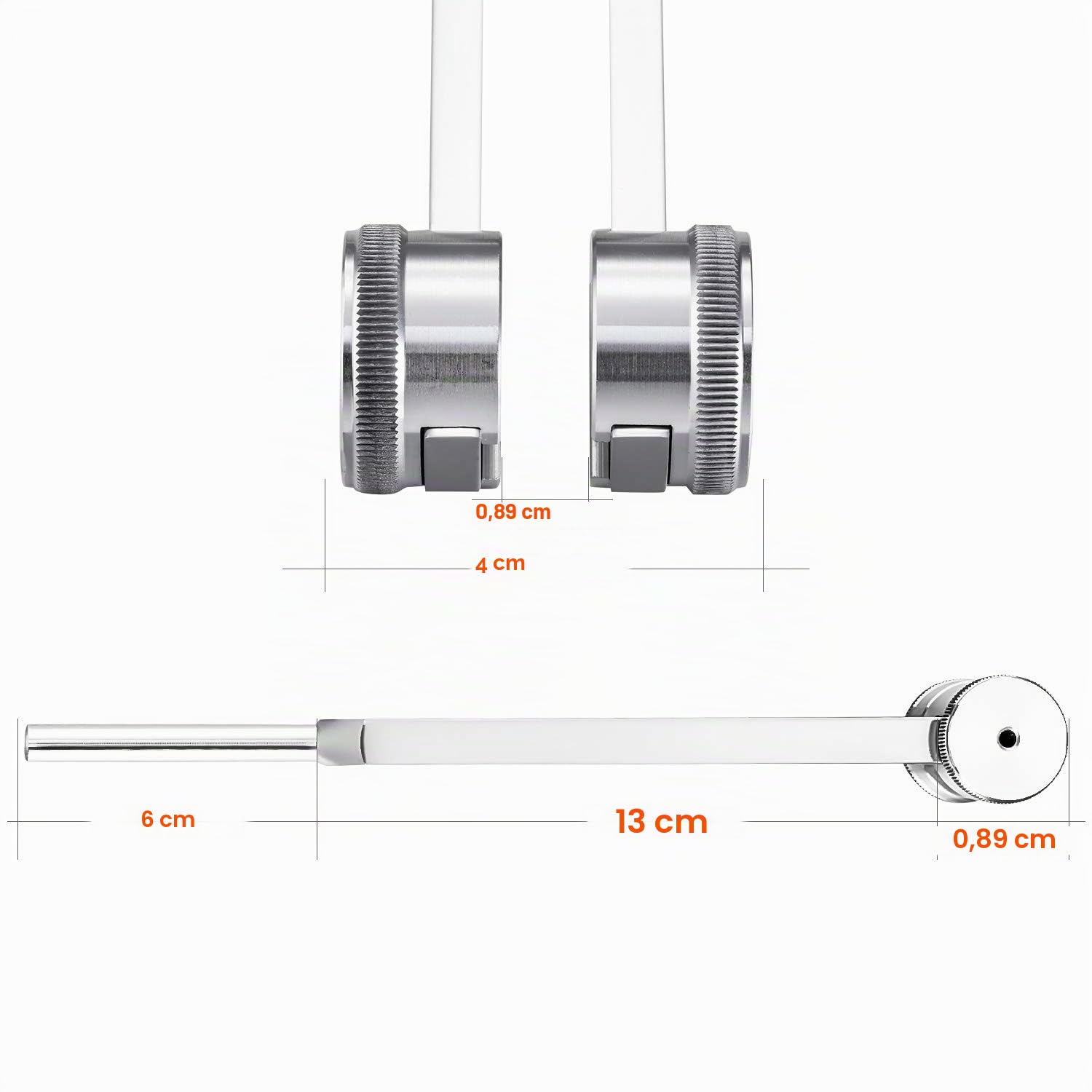 Horquilla de afinación de 128 Hz Horquilla de aleación de aluminio que ofrece respuesta de frecuencia precisa con un martillo de silicona, herramienta de reparación y paño de limpieza