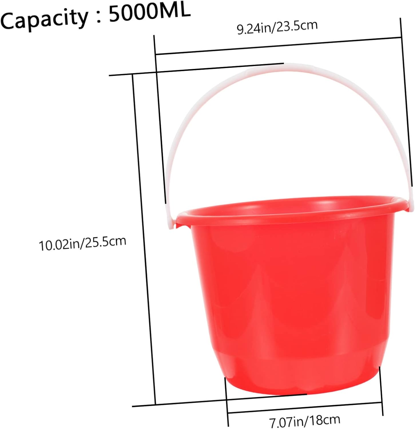 Plastic Water Bucket with Handle Portable Multipurpose Bucket for Home Gardening Beach and Dog Watering Lightweight and Durable Wash