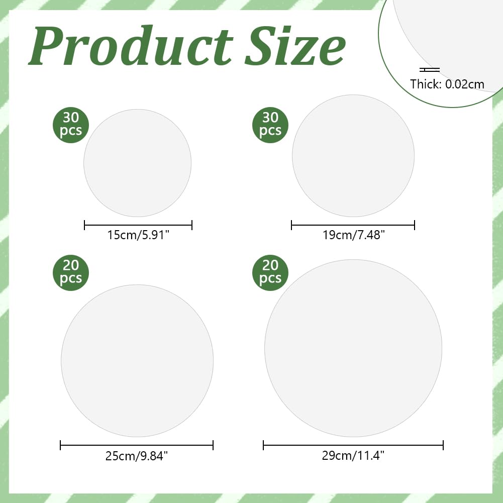 NBEADS 100Pcs Round Watercolor Paper, 6/7.5/10/11 inch Diameter Cold Pressed Watercolor Paper White Paint Paper for Beginners Artists Adult Watercolor Drawing