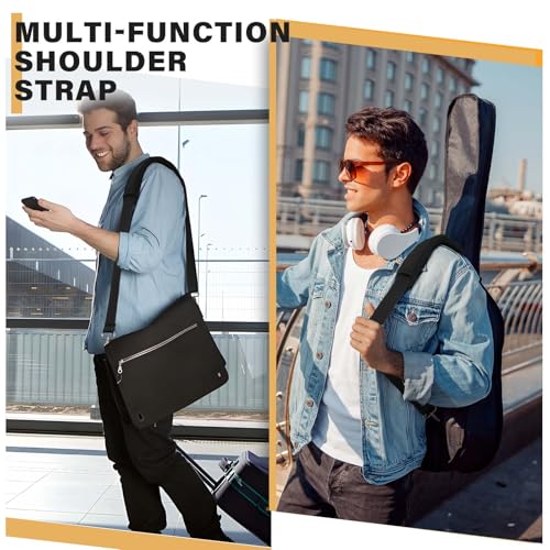 Image of Universal Shoulder Strap - 57 inch Adjustable Bag Strap Replacement Non-Slip Crossbody Purse Strap with Metal Swivel Hooks for Laptop Shoulder Bag Messenger Bag Crossbody Bag Black