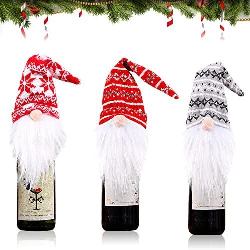 24 Stück Mini Weihnachtsmützen - Niedliche Flaschenüberzüge Für Wein & Dekoration