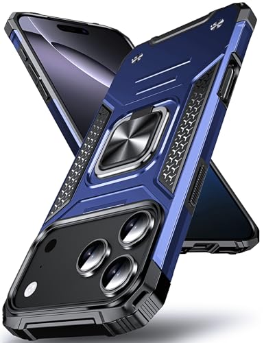 Coque iPhone 17 Pro antichoc bleu : la protection militaire DASFOND avec anneau
