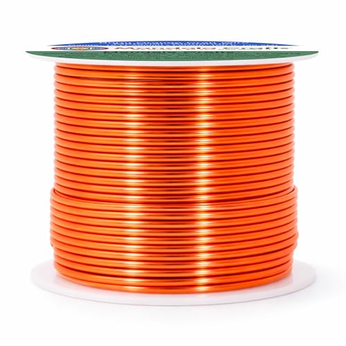 Image of Mandala Crafts 16 Gauge Burnt Orange Anodized Aluminum Craft Wire, 100 FT | Colored, Flexible, Bendable, for Bonsai, Armature, Sculpting, Wire Wrapping, Jewelry Making, Weather & Tarnish Resistant