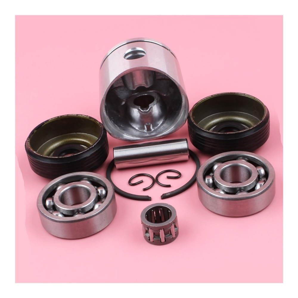 Anillo de Pasador de pistón de 40 mm, circlip, cojinete de cigüeñal, retén de Aceite, Aguja. Compatible con Piezas for Motosierra 41, 141, 141LE, 142 y 142E.