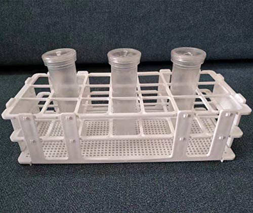 Pocomoco 3 Packs Plastic Test Tube Rack, 21 Holes Lab Test Tube Rack Holder For 30Mm Test Tubes, White, Detachable (21 Holes) #TOP5