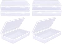 Vista 1 de Caja de lápices, paquete de 6 cajas de manualidades, cajas de almacenamiento pequeñas, cajas de plástico con tapa, archivos transparentes, pequeños