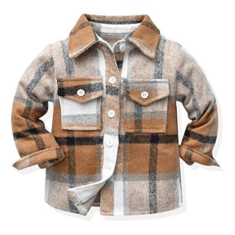 Nanasait Toddler Plaid Jacket for Autumn Cover