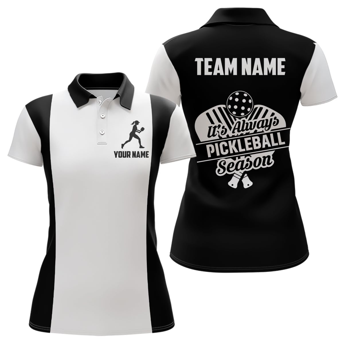 PIONAMZIOZ Custom Pickleball Shirts Women Men Pickleball Jersey Team Pickleball Polo & Quarter-Zip Pickleball Gifts (US, Alpha, Small, 5X-Large, Regular, Regular, White)