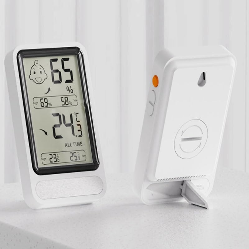 ABS with Backlight Function Home Interior Electronic Thermometer Hygrometer