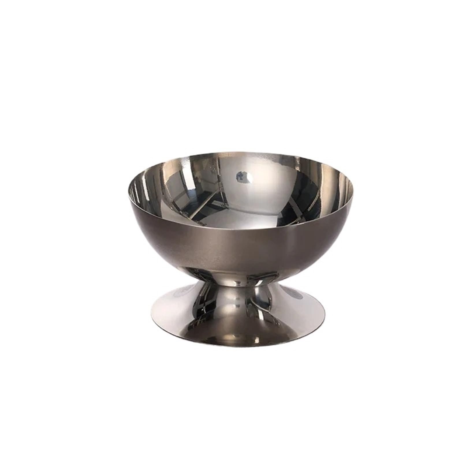 Coppe Gelato 3 pezzi in acciaio inossidabile tazza di gelato dessert insalatiera piatto di frutta piatto di snack tazza di vino multifunzionale contenitore da cucina for la casa Per Dessert(Silver1)