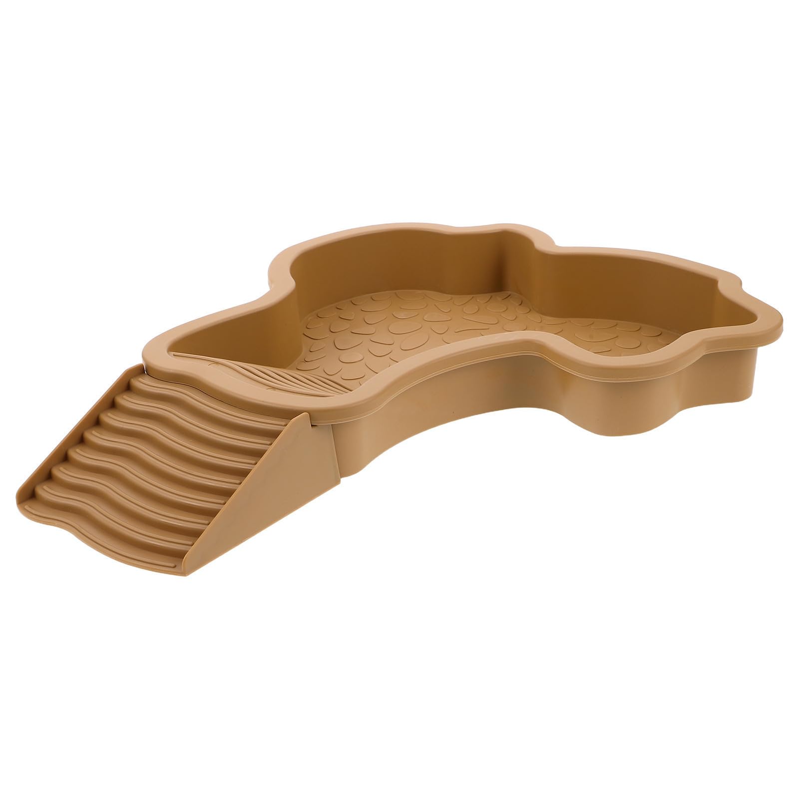 Acuario con rampa para tortugas y piscina de baño para reptiles
