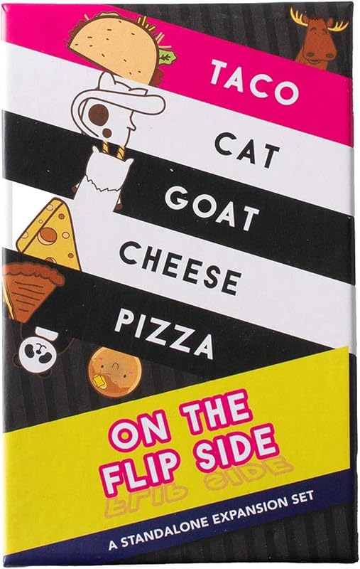 Image of Taco Cat Goat Cheese Pizza On The Flip Side | Standalone Expansion Set for The Party Card Game | Hilariously Fun for Kids, Teens, Adults, 10-15 Min Playtime, Ages 7+, 2-8 Players
