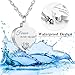 XIUDA Crystal Cremation Urn Necklace for Ashes Keepsake Birthstone Cremation Jewelry Heart Ashes Necklace for Women Stainless Steel Memorial Pendant - Forever In My Heart