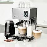 EspressoWorks 19-Bar Espresso, Cappuccino and Latte Maker 10-Piece Set - Brew Cappuccino and Latte with One Button - Espresso Machine with Milk Steamer 1250W - Coffee Gifts (Silver) - Image 5