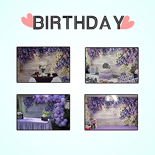 Fondo fotográfico de tablones de madera 7x5ft lilas miniatura 4