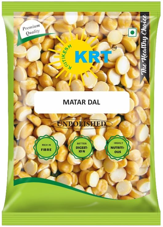 Image of Kritikesh KRT Premium Unpolished Matar Dal Rich in fiber Highly Nutritious 1 Kg