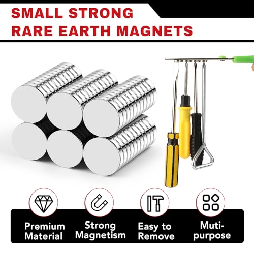 Image of 70P Refrigerator Magnets,12x3mm Small Round Rare Earth Magnet Tiny Strong Disc Magnets Neodymium Mini Magnet for Crafts, DIY, Fridge, Miniatures, Whiteboard, Office