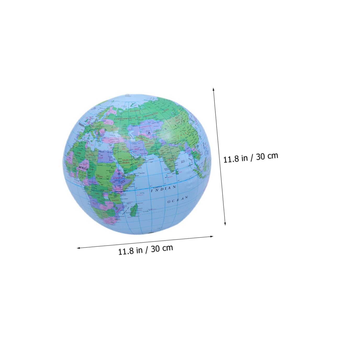 ORFOFE 8 pezzi Palloni Spiaggia Gonfiabili Globo Mondo in PVC Materiale Resistente e Leggero Design Mappa Mondiale Inglese per Piscina e Spiaggia Riutilizzabili e Facili da Gonfiare