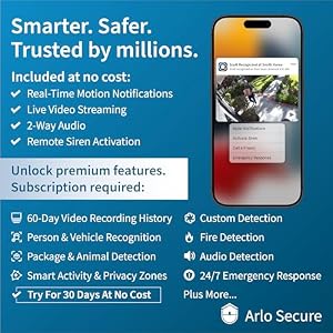 Arlo VMC3052-100NAR Essential 2nd Gen 2K XL Single Cam, White - Certified Refurbished — photo 5 of 6