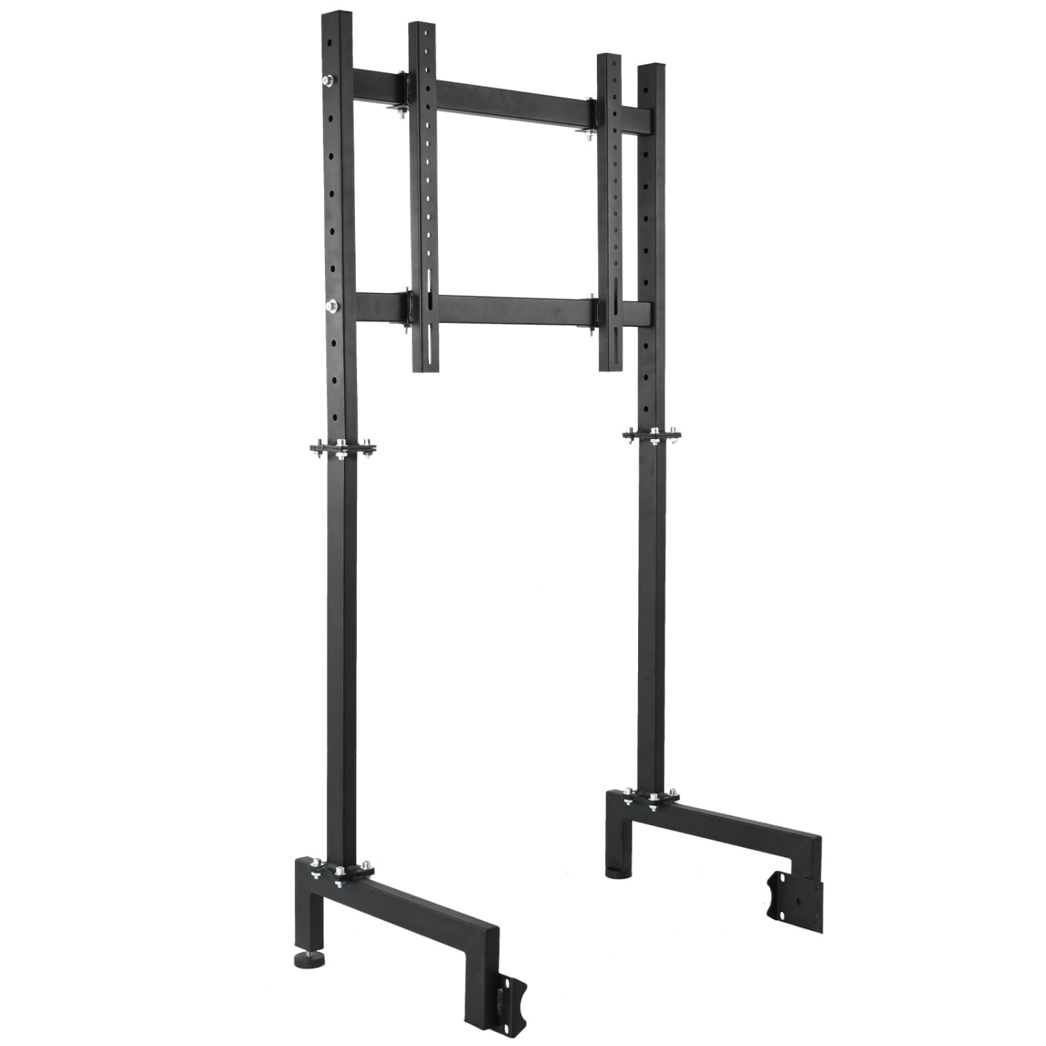 Dardoo Racing Pro Monitor Mount Vertical, Supports 24 to 60 Inch Monitor, Adjustable Display Stand, Fits for Round Tube Racing Simulator Cockpit, Electronics Not Included