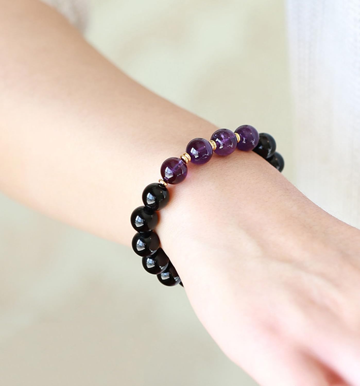 Bracciale perline cristallo pietra naturale, bracciale singolo pietra | Gioielli per yoga e meditazione da uomo, braccialetto di cristallo curativo per vacanze e regali di compleanno