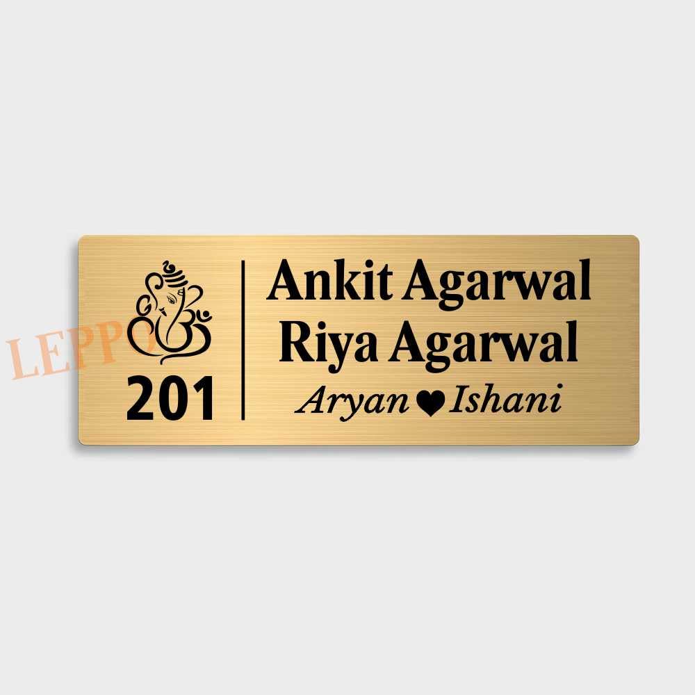 LEPPO Customized Acrylic Self-Adhesive Wall / Door Name Plate with Couple & Kids Name for Home Decor | Personalized Modern Weatherproof Acrylic Self-Adhesive Name Plate | (Size 4 X 12 Inch, NP_328) (For Family’s Member Name Plate)-image-18