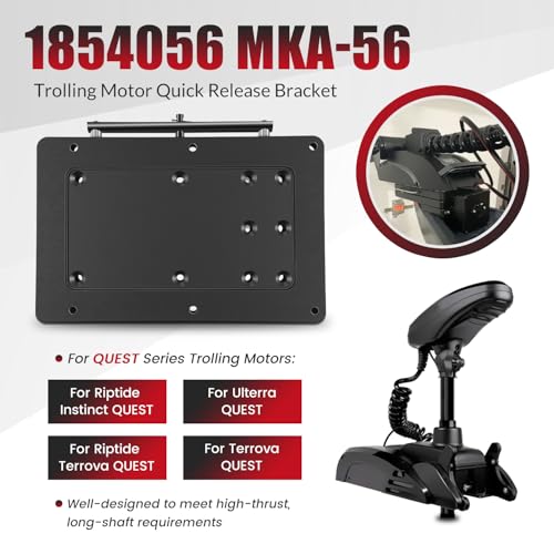 1854056 MKA-56 Quick Release Bracket, Fit for Minn Kota Riptide Instinct, Ulterra, Riptide Terrova, Terrova Quest Trolling Motor, Electric-Steer Trolling Motor Composite Release Bracket, Black by usvehj - Image 2