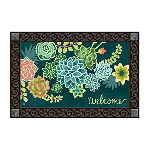 Studio M MatMates Boho Succulents Spring Summer Decorative Floor Mat