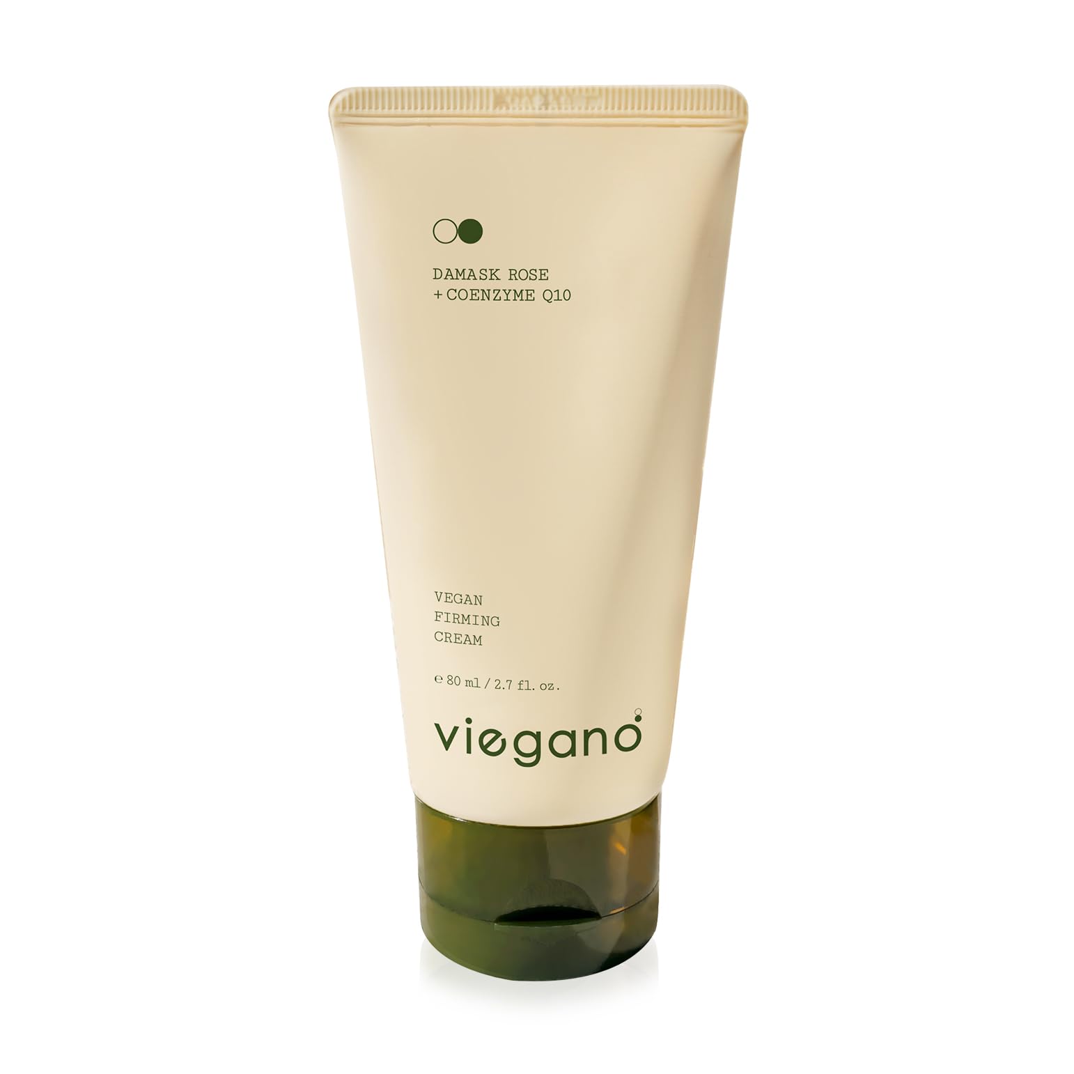 [ viegano ] Firming Cream for Sensitive Skin | Damask Rose + CoQ10 | Korean Moisturizer | Targets Fine Lines & Wrinkles | 100% Vegan | 80 mL