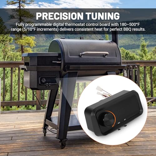 Dilomber Carte de contrôle numérique PID 80146 pour barbecue à granulés de bois Pit Boss Pro Series II 850, WiFi et Bluetooth, pièce de rechange compatible avec PB850PS2, ports doubles de sonde à – vue 4