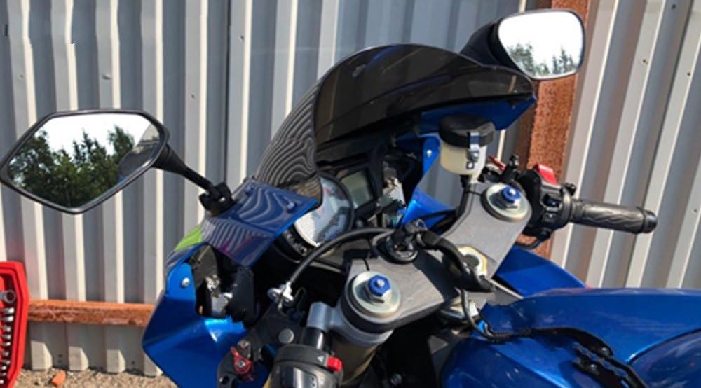 Rétroviseurs Rotatifs Réglables Pour Moto Suzuki GSXR 600 750 1000 GSX1300R GSX650F - Alliage Aluminium Noir